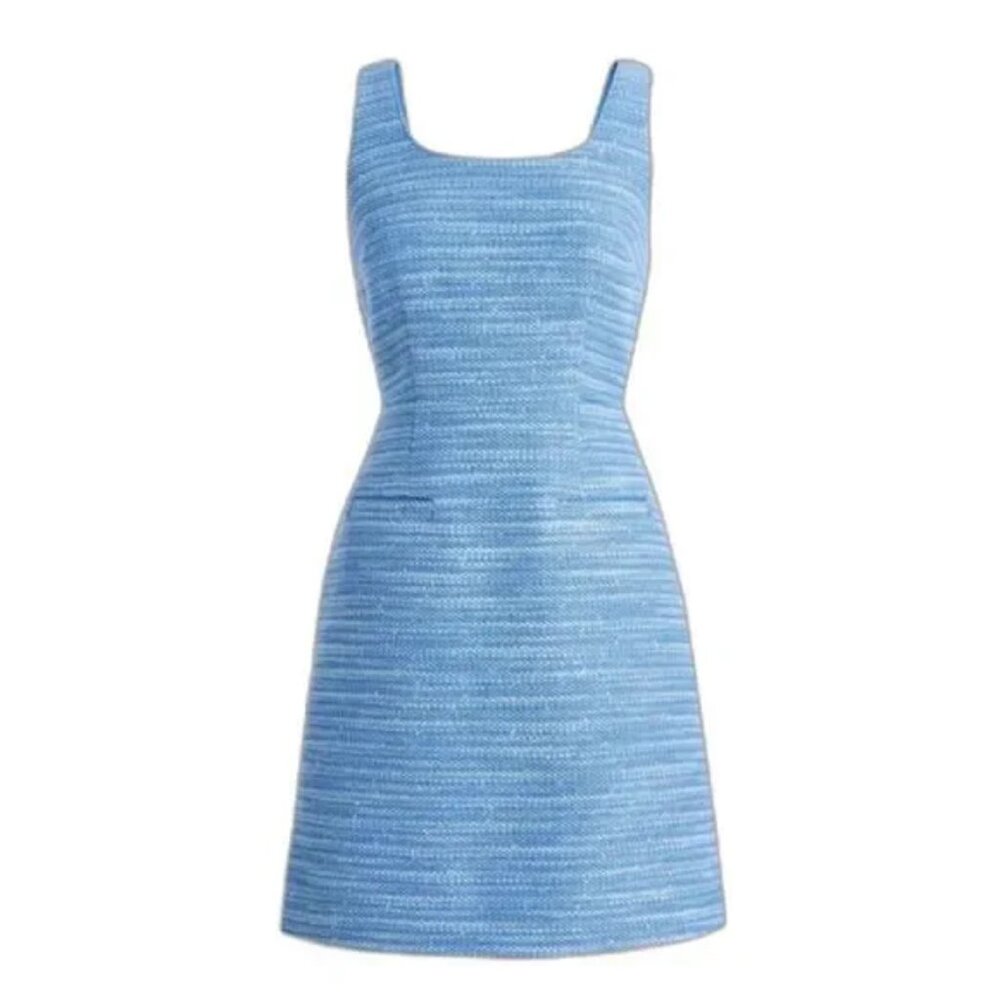 NWT J. Crew sparkle tweed blue shift dress